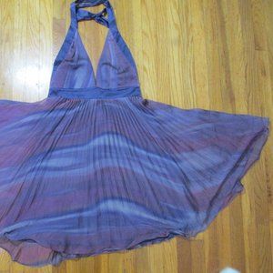 Athleta Shorebreak Swim Dress Built In Bra Halter 739781 Blue